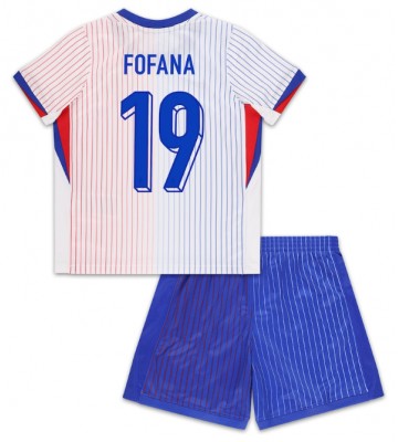 Frankrig Youssouf Fofana #19 Udebanesæt Børn EM 2024 Kort ærmer (+ korte bukser)